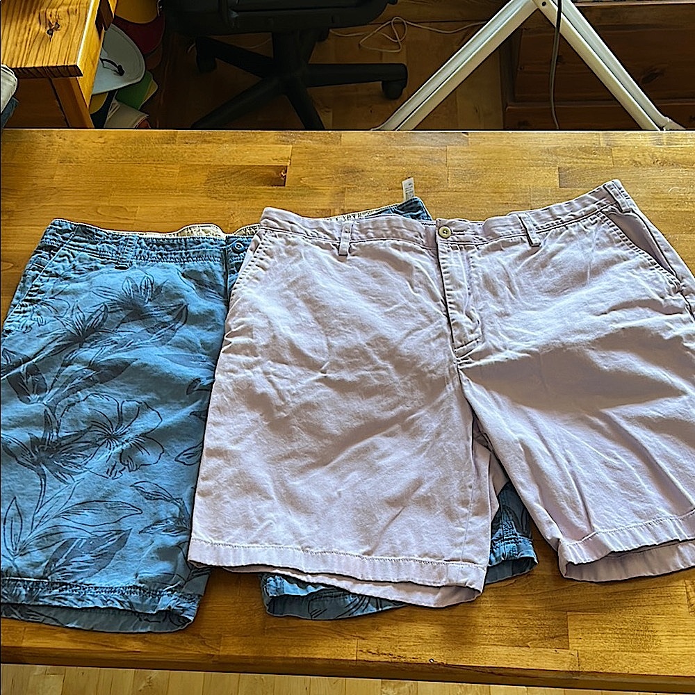 Men's Blue and Pink Shorts Set